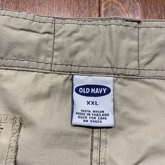 Old Navy Vintage Y2K Nylon Cargo Board Surf Trunks Shorts Khakis Men's Size XXL - Picture 7 of 9